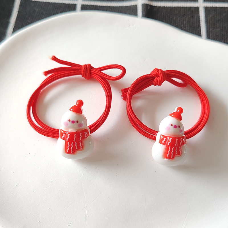 Regalo di Natale Accessori per capelli per bambini di Natale Babbo Natale Fascia elastica alta Albero di Natale Pupazzo di neve Alce Elastico per capelli Scrunchie per le feste_voghion.com