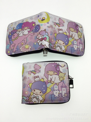 Cartoon wallet new PU casual short zipper love Kuromi cinnamon dog card bag key loose money coin bag