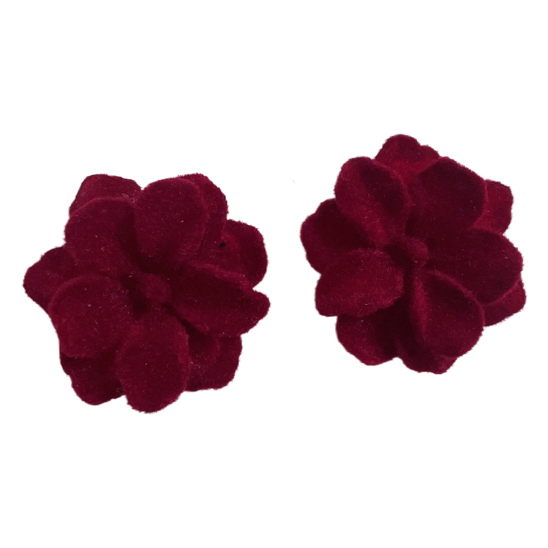 Internet celebrity New 925 silver New Year red velvet bow lovely pearl stud earrings cute girl jewelry