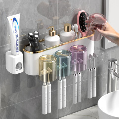 歯ブラシホルダー穴なしうがいコップ歯ブラシカップ壁掛け式トイレ壁掛け式収納ケース歯筒セット