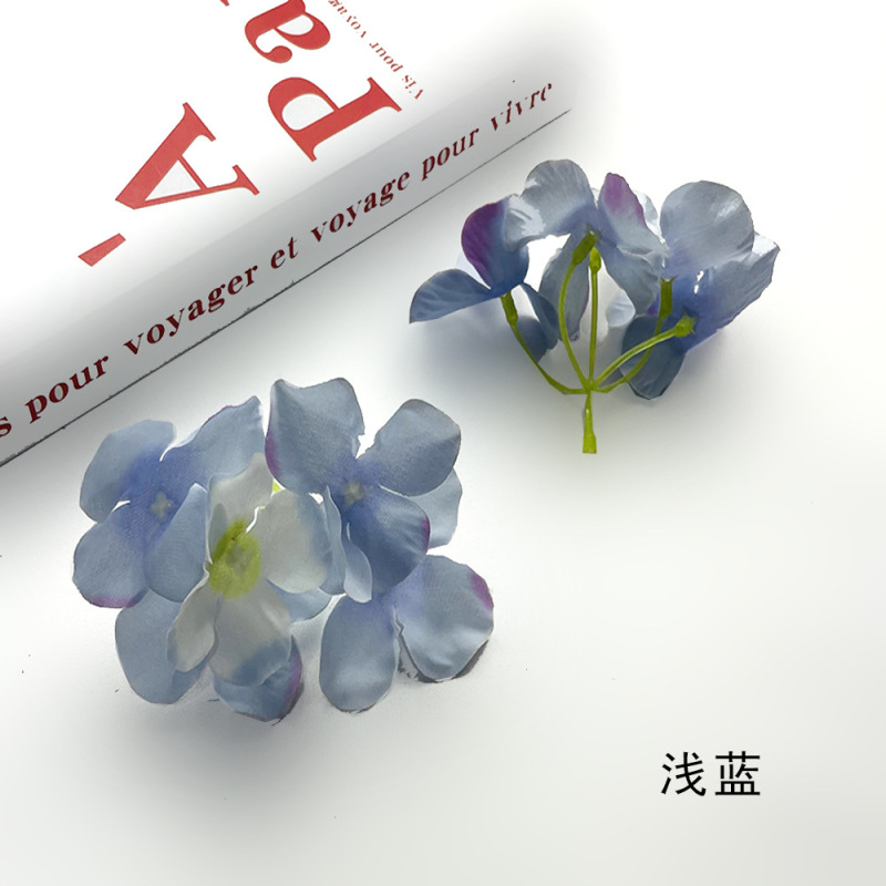 シミュレーション5フォークアジサイ串diyヘアピン頭飾りアクセサリー花球礼箱装飾造花撮影道具置物|undefined