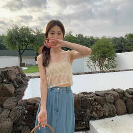 别致惊艳无袖小吊带背心女夏甜辣叠穿外穿设计感独特洋气时髦上衣