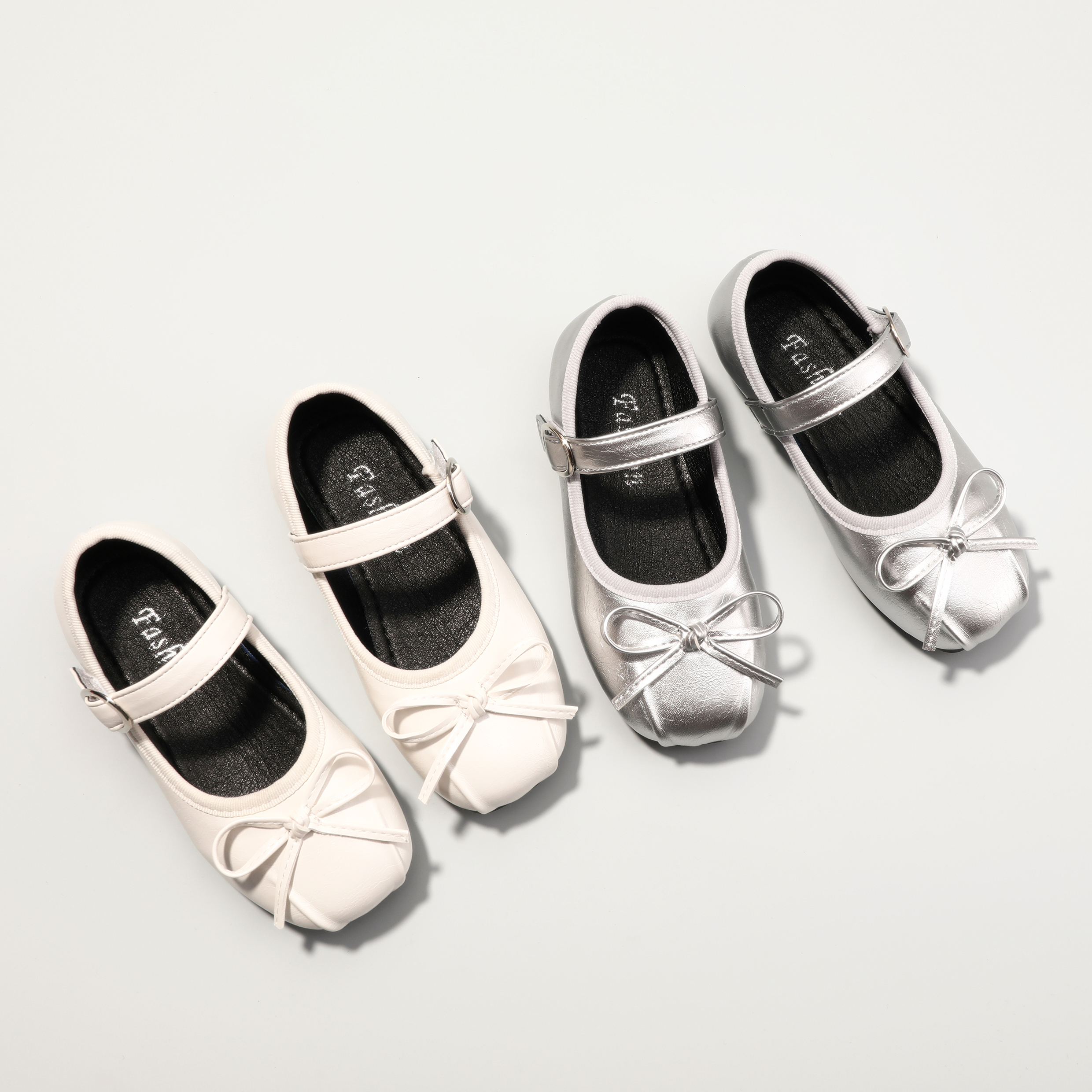 Girls' Bow Leather Shoes Princess Shoes 2026 Summer New Ballet Shoes Soft-Soled Single Shoes Children's Low-Top Loafers