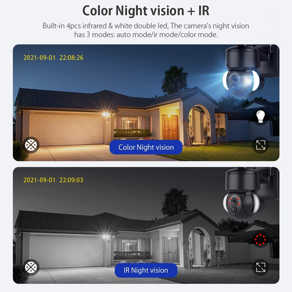 Solar 4G 3 millones HD cámara de vigilancia al aire libre impermeable bajo consumo de energía cámara de vigilancia al por mayor