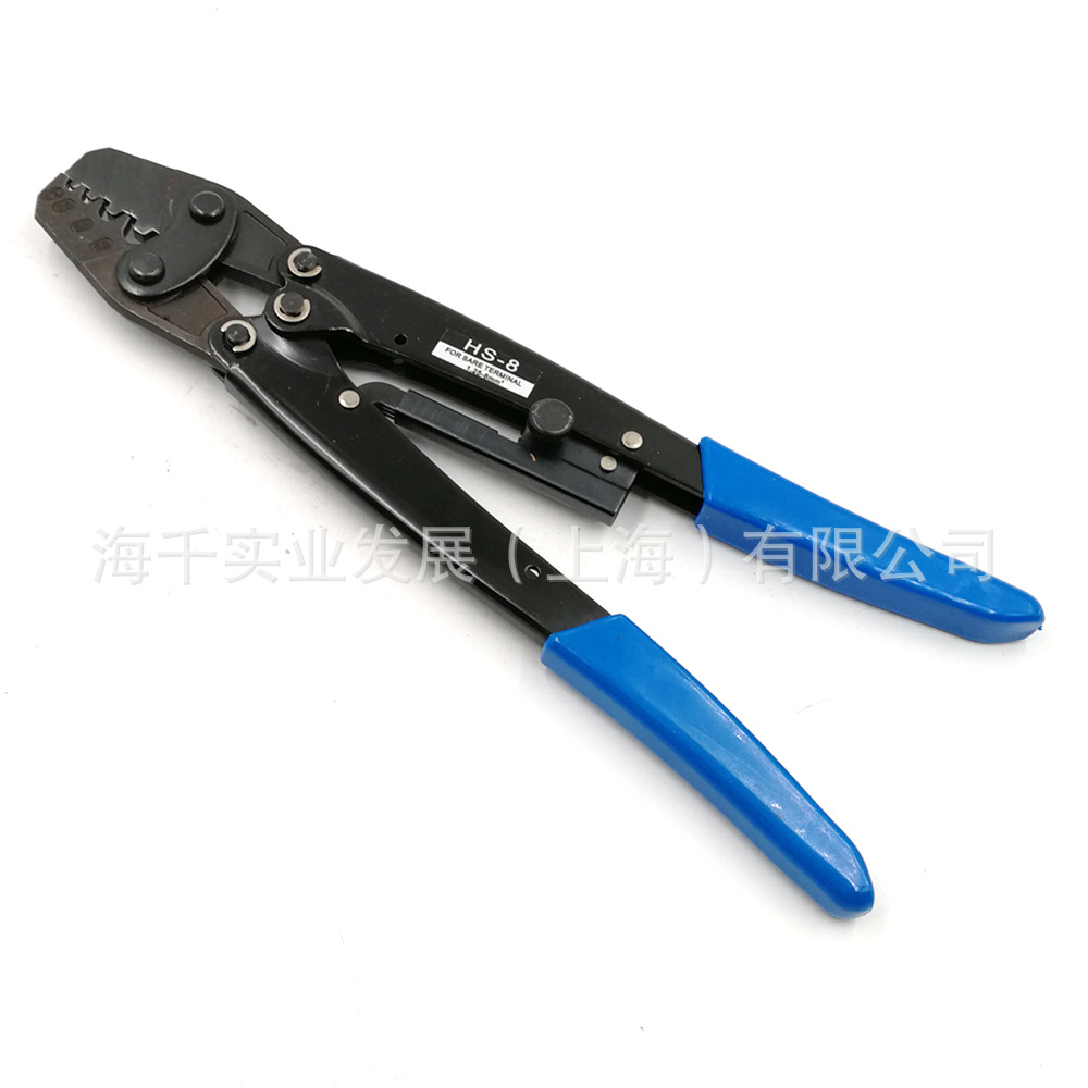 RNB端子压接钳HS-8冷压端子钳棘轮式裸端子压线钳压紧钳