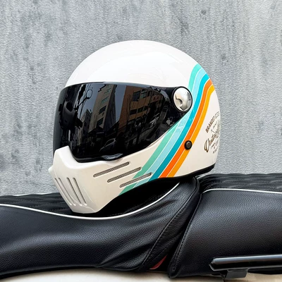 3C Certified Retro Motorcycle Helmet for, Motosiklet kaskı (dəbilqə) - bai-caiyun-tea-mirror-transparent-mirror-delivered-m