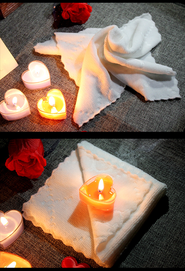Square Towel Adult Intimacy Accessory 24cm x 24cm White Synthetic Fiber — detail image 19