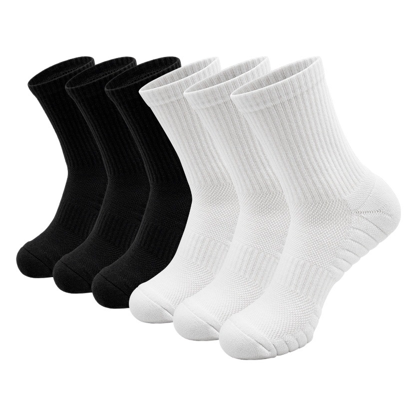 Calcetines de baloncesto de algodón peinado de Amazon medias de algodón engrosado toalla inferior absorbente de sudor transpirable calcetines antifricción