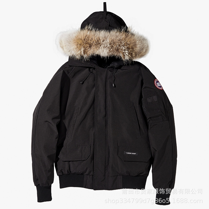 飞行夹克羽绒服男冬季2025新款保暖加厚毛领短款连帽外套女款|undefined