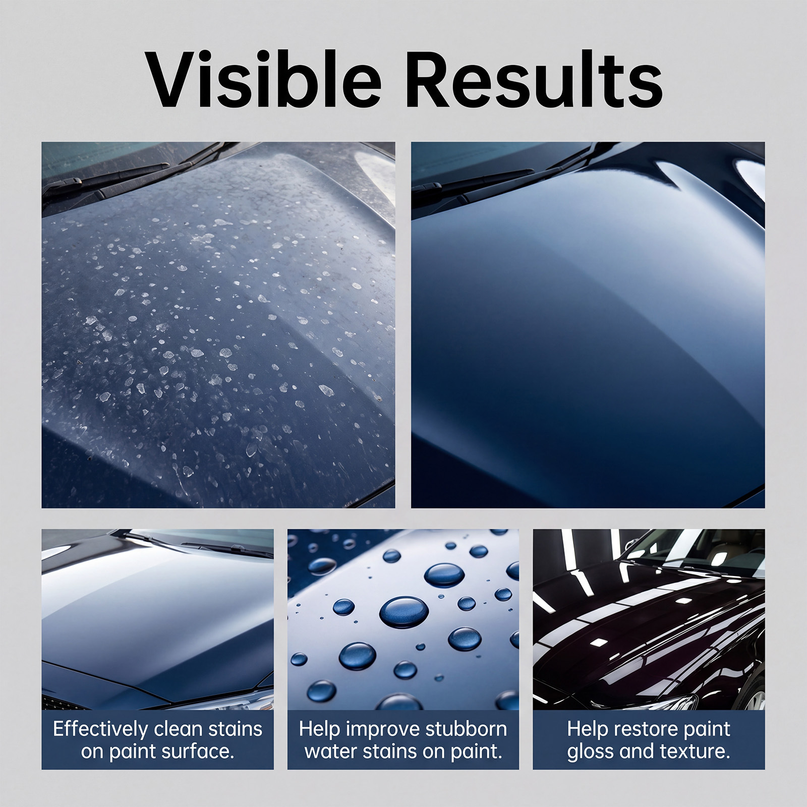 Car Water Stain Cleaner, Convenient Cleaning for Car Windows and Windshields, Daily Shine Maintenance