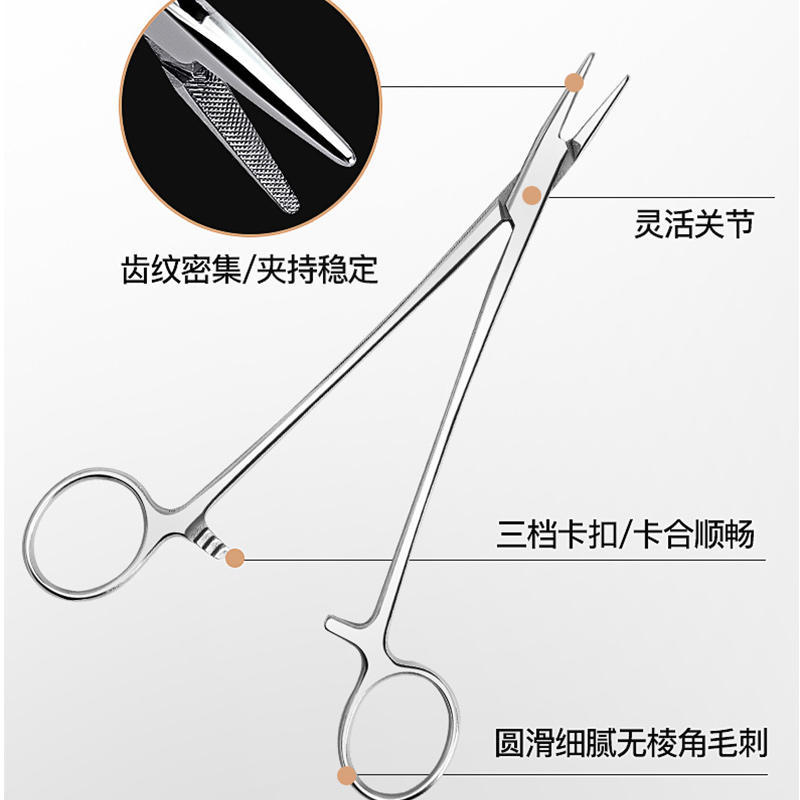 醫用不鏽鋼持針鉗直型細針持針器外科手術器械持針器縫針夾持鉗