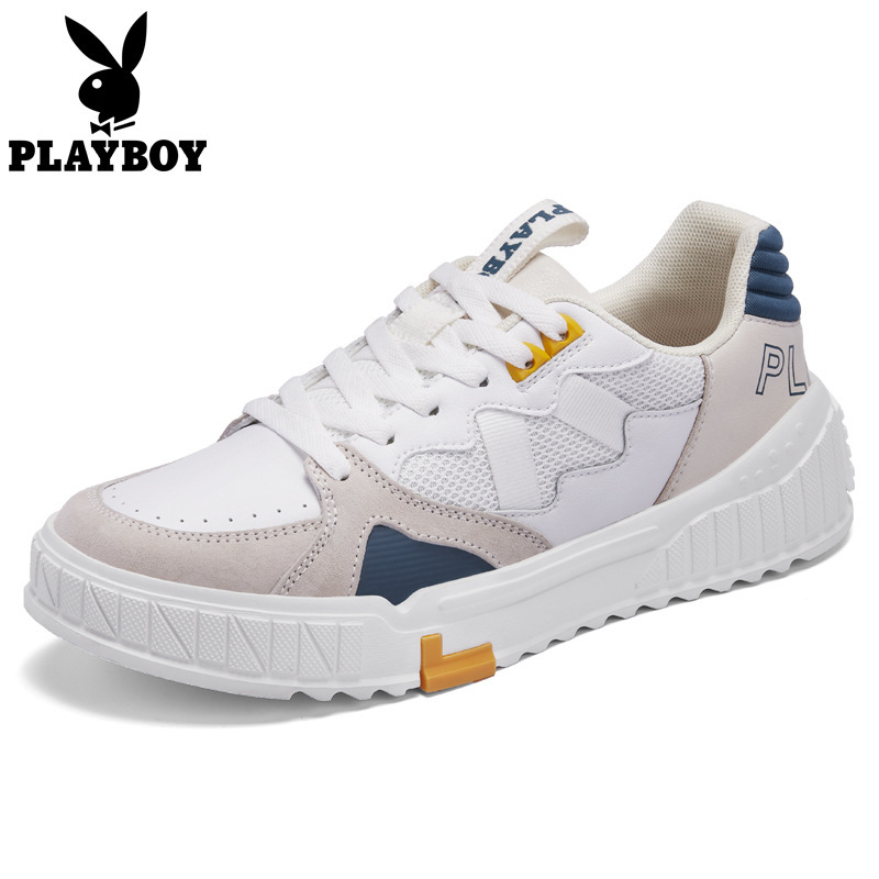 Playboy 2024 Autumn Men's Low-Top Breathable Sports Style Non-Slip Wear-Resistant Casual Shoes Versatile
