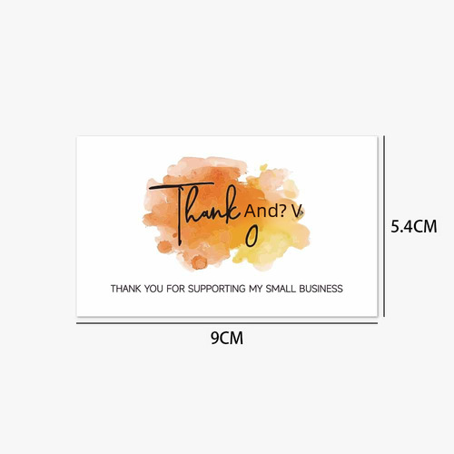 Cross-border wholesale simple thank you card, copper paper card, gift card packaging, English card
