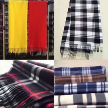 礼品围巾加厚双面绒男士格子围巾秋冬季新款围巾儿童保暖围巾批发