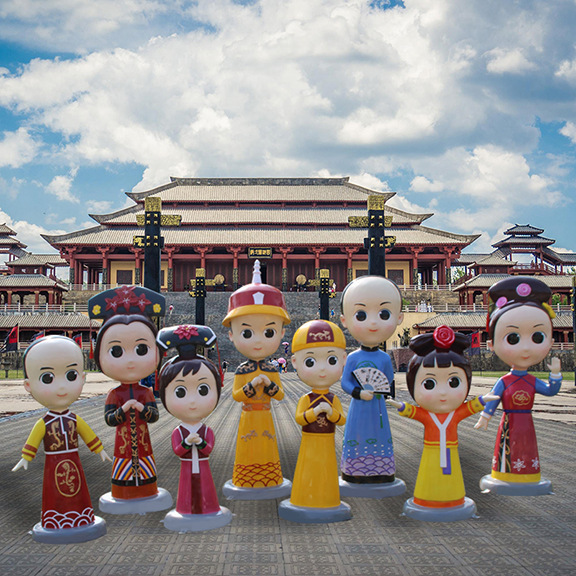 Cartoon Ancient Characters FRP Model Sculpture Shopping Mall Scenic Spot Shop Meichen Mascot Doll Ornaments
