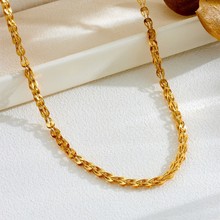 18K金钛钢项链全凤尾简约女款彩金时尚经典简约百搭套装女友饰品