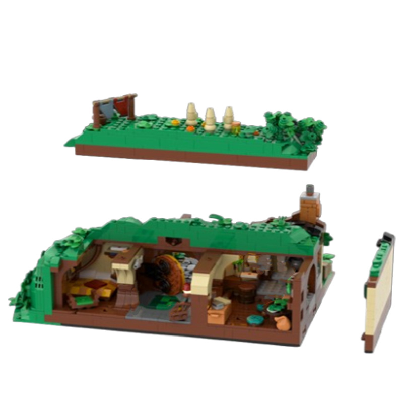Jeu de construction éducatif de château vert pour enfants_voghion.com