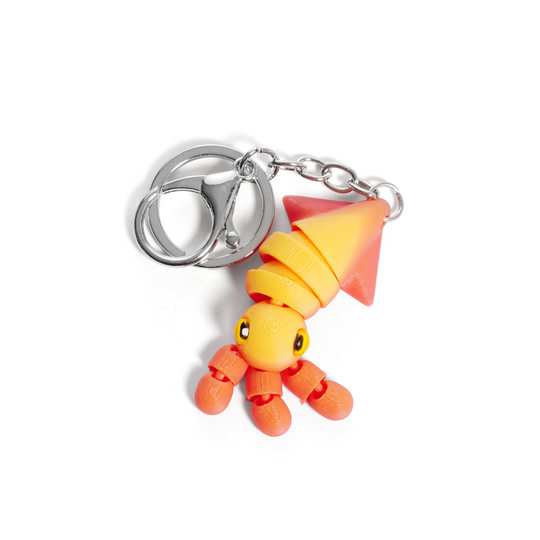3D printing MengMeng squid keychain bag car pendant birthday gift children's toy decoration factory wholesale