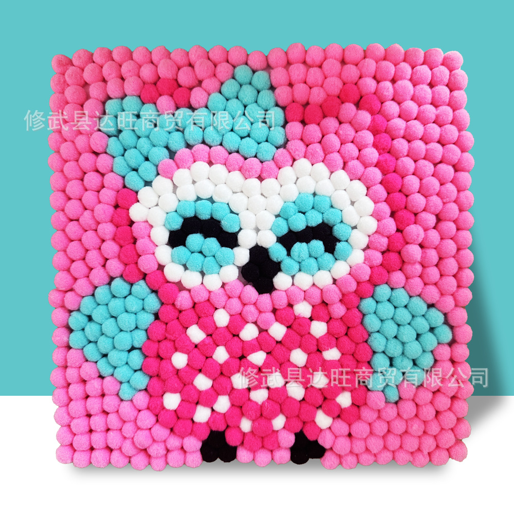 MQH20-118 / 20*20cm (wooden frame + canvas + hair ball + tweezers)