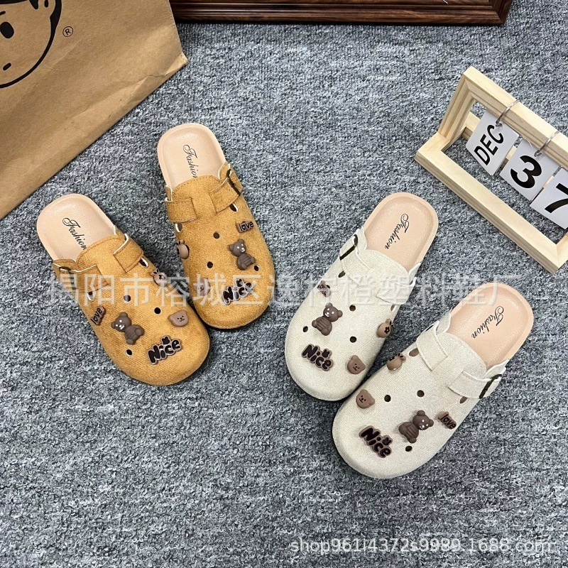 2025 новые летние туфли Birkenstock, универсальные и модные сказочные высокие съемные туфли, женские пляжные сандалии для верхней одежды