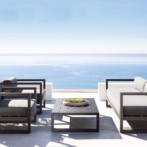 铁艺办公单人双人三人沙发椅组合户外会客沙发客厅茶几简约经济型