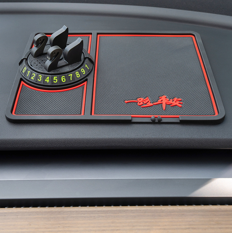 Car mobile phone car bracket multifunctional car bracket snap-on creative anti-slip mat hidden parking sign