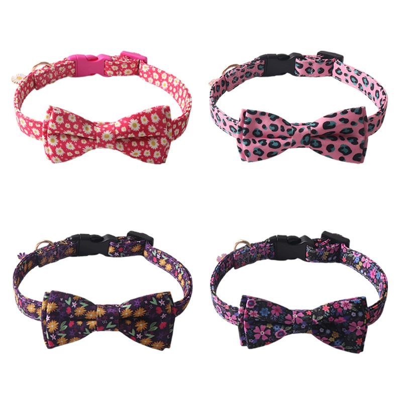 Аминге Новые товары для животных Лук собачий ошейник с цветочными аксессуарами Трансграничные горячие собачьи ошейники