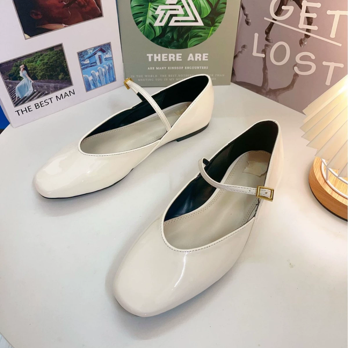 Красные балетные туфли Z Flat Shoes женские 2025 год Patent Leather Mary Jane плоские ботинки женские обувь легкая и удобная
