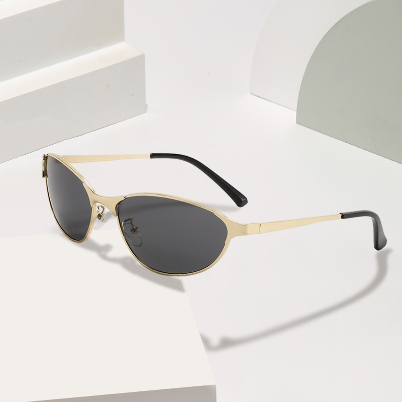 gafas de sol para mujeres nuevas gafas de sol retrógradas, gafas de sol de ojos de gato, gafas de sol de alto nivel, gafas de sol de marco simple japonesa, Harajuku