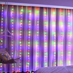 LED Colorful Lights USB Remote Control Eight-Function Corded Curtain Waterfall and Christmas Birthday Decorative Light String