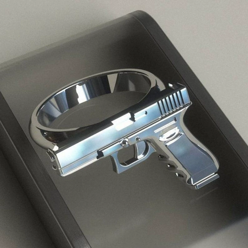 (Кросс-граничная торговля), ретро кольцо для мужчин и женщин, пистолет, украшение, аксессуар, новая коллекция, европейский стиль, панк-стиль