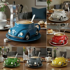 新品Beetle Shaped Coffee Mug甲虫形コーヒーカップコーヒー愛好家プレゼント樹脂工