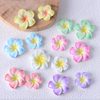 漂亮鸡蛋花夏日树脂花diy手工饰品配件钥匙扣挂件发夹贴片五瓣花