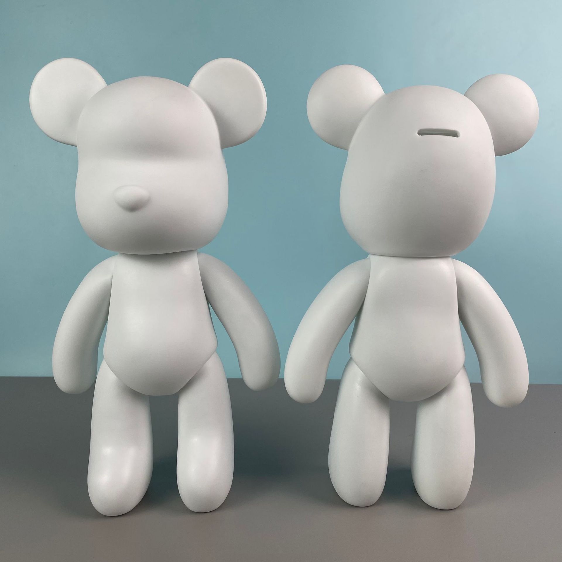 흰색 배아유체곰 33cm_구멍 있음