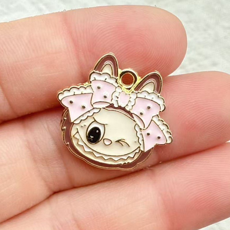 アニメ漫画かわいいラブブペンダント合金ドリップオイル DIY イヤリングキーホルダーネックレス手作りアクセサリー作り|undefined
