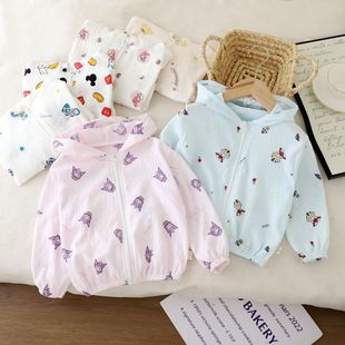 Children's Sun Protection Clothing 2025 New Boys' Summer Clothing Girls' Breathable Thin Baby Air-Conditioned Shirts Boys' and Girls' Kidsren's Clothing