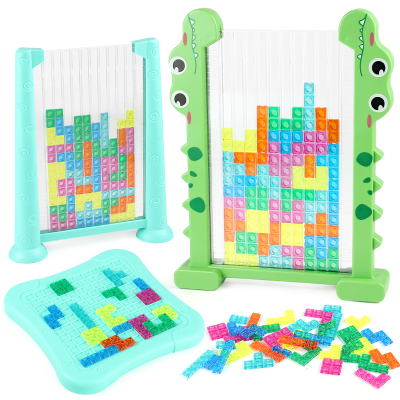 Rompecabezas transfronterizo para niños nuevos bloques de construcción intercambiables Tetris rompecabezas juego de escritorio inteligencia juguetes de despacho de aduanas image 4