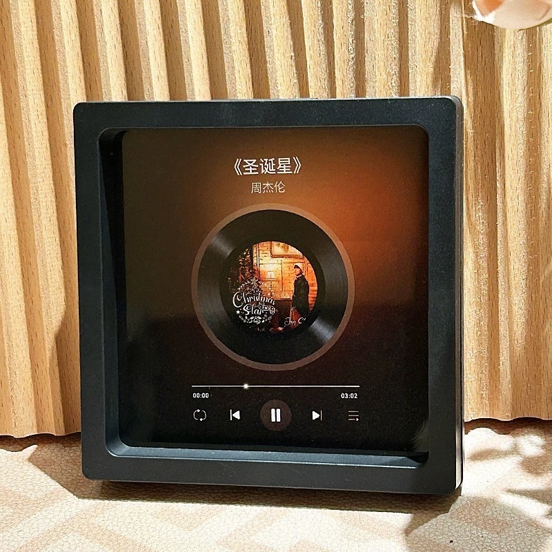 歌う音楽冷蔵庫マグネットフォトフレームビニールレコード、カップル、友人、親友向け|undefined