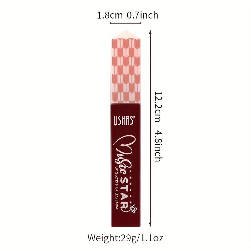 USHAS Amazon 6 colores transfronterizos líquidos esmalte labial mate antiadherente lápiz labial impermeable