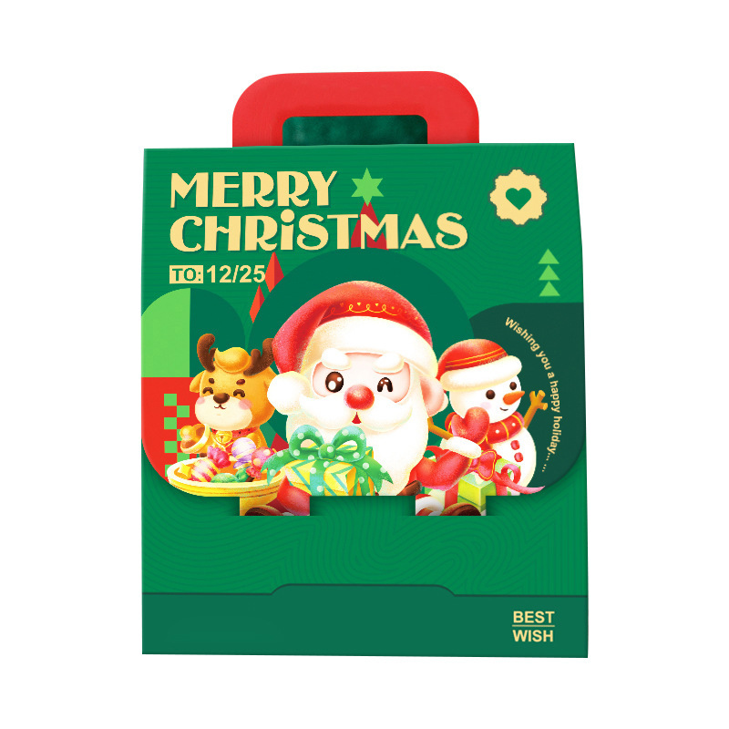 新しい小さいリュックサックの形の個性的なアイデアのクリスマスの手提げの小さいギフトボックスのリンゴの箱の贈り物の間食は空の紙箱を飾ります。|undefined