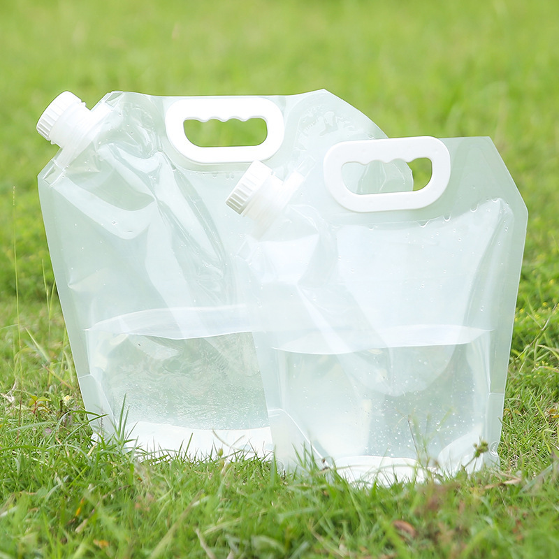 Bolsa de agua al aire libre portátil plegable bolsa de agua portátil 5L viaje camping montañismo almacenamiento de agua de gran capacidad Cubo de coche hogar