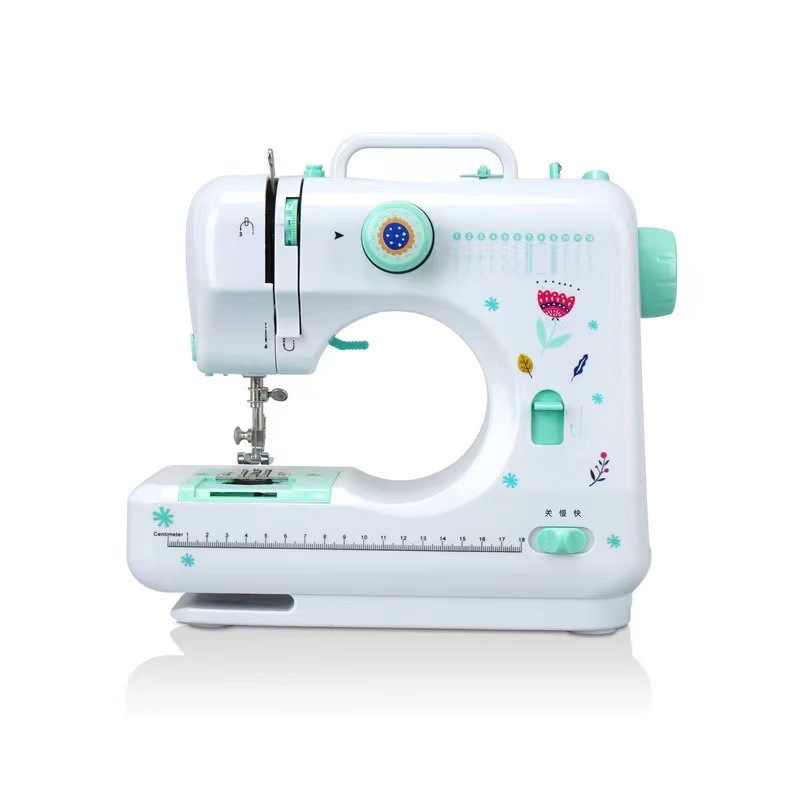 索泽505G跨境热销家用缝纫机迷你便携式锁边订扣吃厚家用缝纫机
