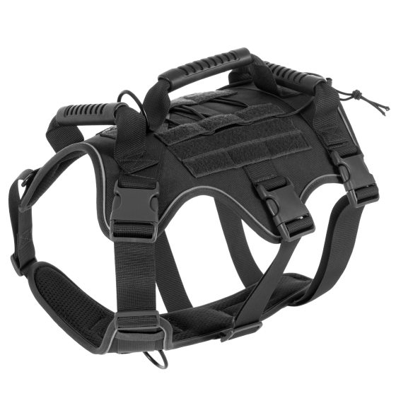 Medium and large pet dog explosion-proof tactical chest back traction belt waterproof anti-break free reflective adjustable chest back belt