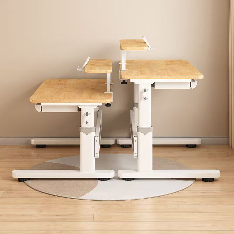 Rubber Wood Children's Study Table Home Primary School Students Writing Homework Desk and Chair Combination Adjustable Lifting Desk and Chair