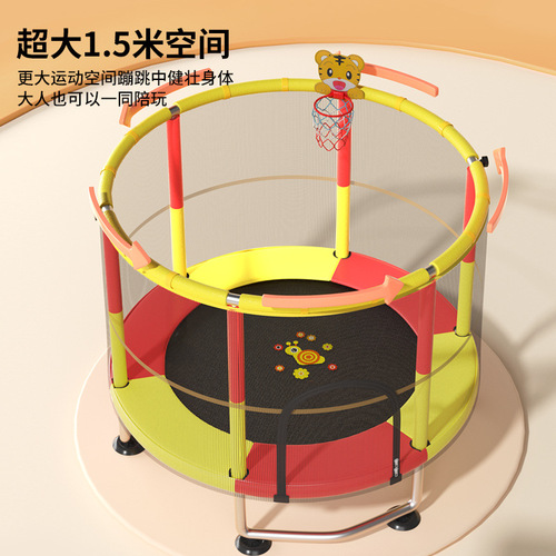 Children's trampoline home use indoor bounce bed kids toy baby tumbler small net jump bed wholesale