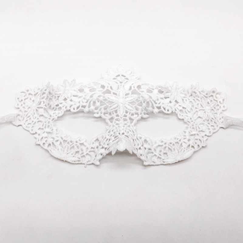 Transfronterizo exclusivo estampado máscara de encaje grueso mitad cara fiesta Halloween máscara de maquillaje vestido sexy máscara de ojos TK