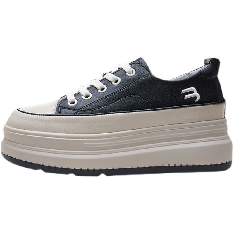 Children's Leather Trainers With Thick Soles And Height Increase_voghion.com