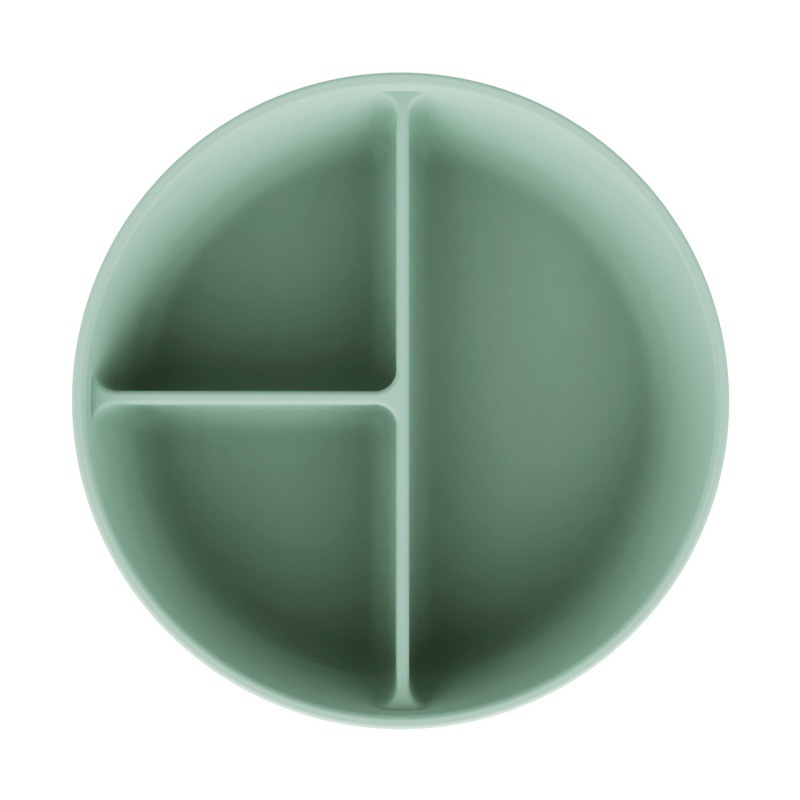 Alimentos de silicona set de cubiertos para niños cucharas blandas tenedor ventosa cuenco divisor de platos de comedor bib puede personalizar caja de regalo