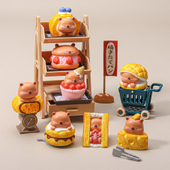 カピバラデザート食品おもちゃミニチュアシーンドールハウス寝室アクセサリー diy ブラインドバッグかわいい樹脂アクセサリー