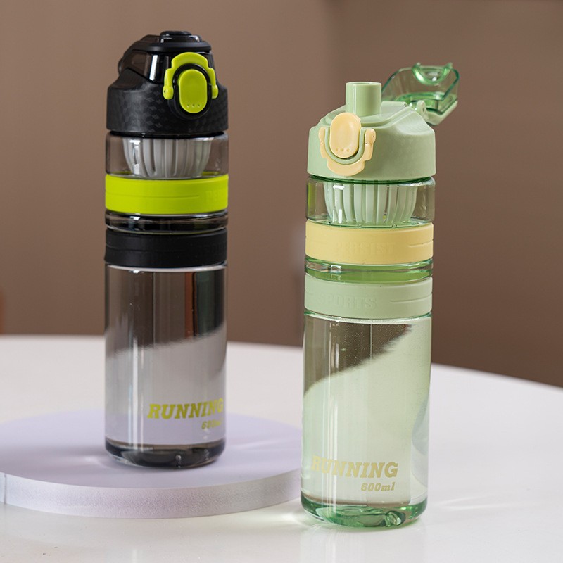 Tianyi nueva taza deportiva simple cubierta de rebote portátil al aire libre para hombres y mujeres de acondicionamiento físico hervidor de agua de plástico taza de bebida directa para hacer té